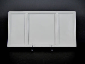 #14229 DISH 13.25" X 7" RECTANGLE SHALLOW 3 SECTION