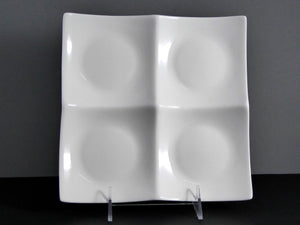 #8019 DISH 8" SQUARE 4 SECTION CURVED