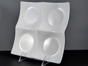 #8019 DISH 8" SQUARE 4 SECTION CURVED