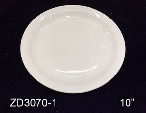 #3070-1 10" Round Narrow Rim Plate