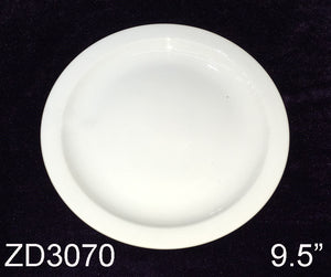 #3070 9" Round Narrow-Rim Plate
