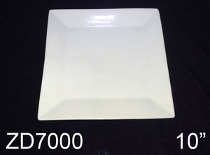 #7000 10" Square Wide Rim Plate